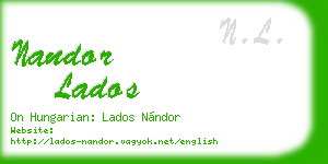 nandor lados business card
