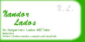 nandor lados business card